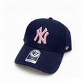 '47 MVP NY Yankees Navy Pink Logo Adjustable Hat
