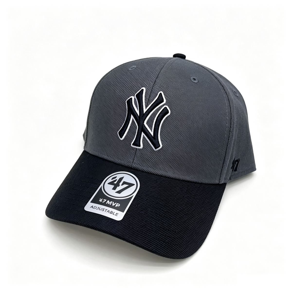 '47 MVP NY Yankees Grey Black Two-Tone Baseball Hat