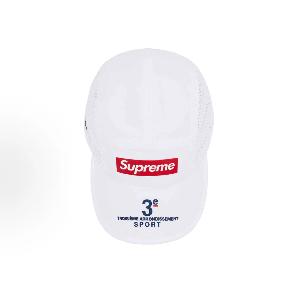 Cordura Mesh 5 Panel Sport Cap, White 3e Troisième Arrondissement Adjustable Strap Hat