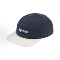 Supreme Ventile Canvas Camp Cap, Navy & Off-White 5 Panel Hat Box Logo Adjustable Strap