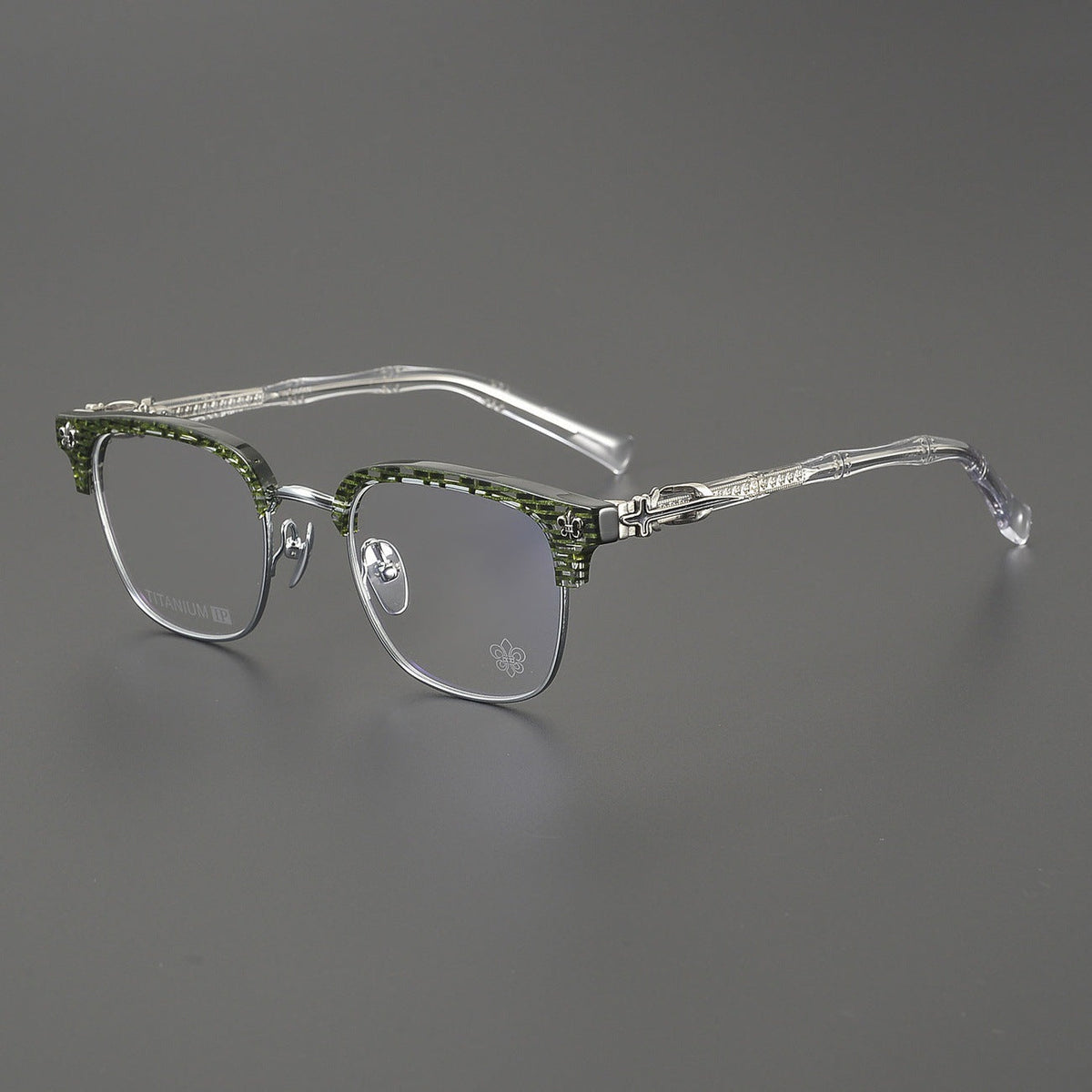 Chrome Hearts Hand-Engraved Vintage Browline Eyeglasses