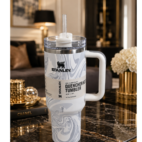 Stanley Adventure Quencher H2.0 Flowstate Tumbler 40 oz Polar Swirl Handle Cup