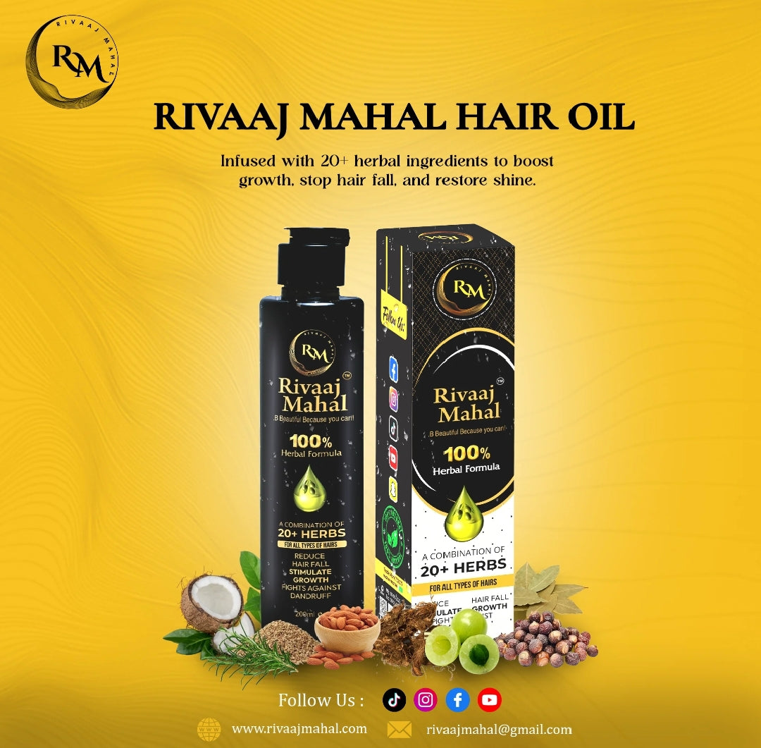 Rivaaj Mahal Hair Oil.